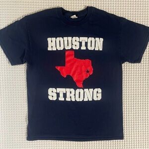 Houston Strong T-Shirt - Navy and Red